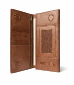 Premium Leather Long Wallet – Secure Utility Edition- Chocolate - Image 2