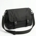 Travel Messenger Bag Black Adjustable Strap
