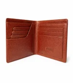 Premium Woven Leather Wallet – Modern Classic - Chocolate - Image 2