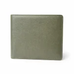 Genuine Leather Slim Bifold Wallet - Green
