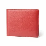 Genuine Leather Slim Bifold Wallet - Maroon