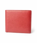 Genuine Leather Slim Bifold Wallet - Maroon