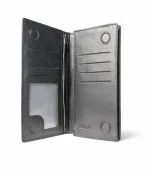 Premium Leather Long Wallet (Smart Organizer) – Black - Image 2