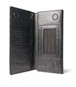 Premium Leather Long Wallet – Secure Utility Edition- Black - Image 2