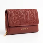 Chrisbella Monogram Embroidered Ladies Zip-Around Wallet