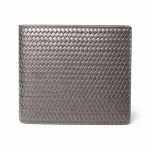 Premium Woven Leather Wallet – Modern Classic - Black